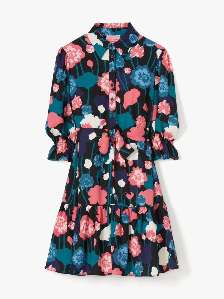 Kate Spade,Viney Floral Fluid Shirtdress,