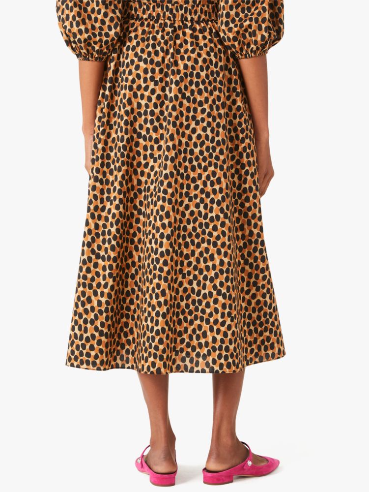 Kate Spade,dotty leopard poplin midi skirt,skirts,
