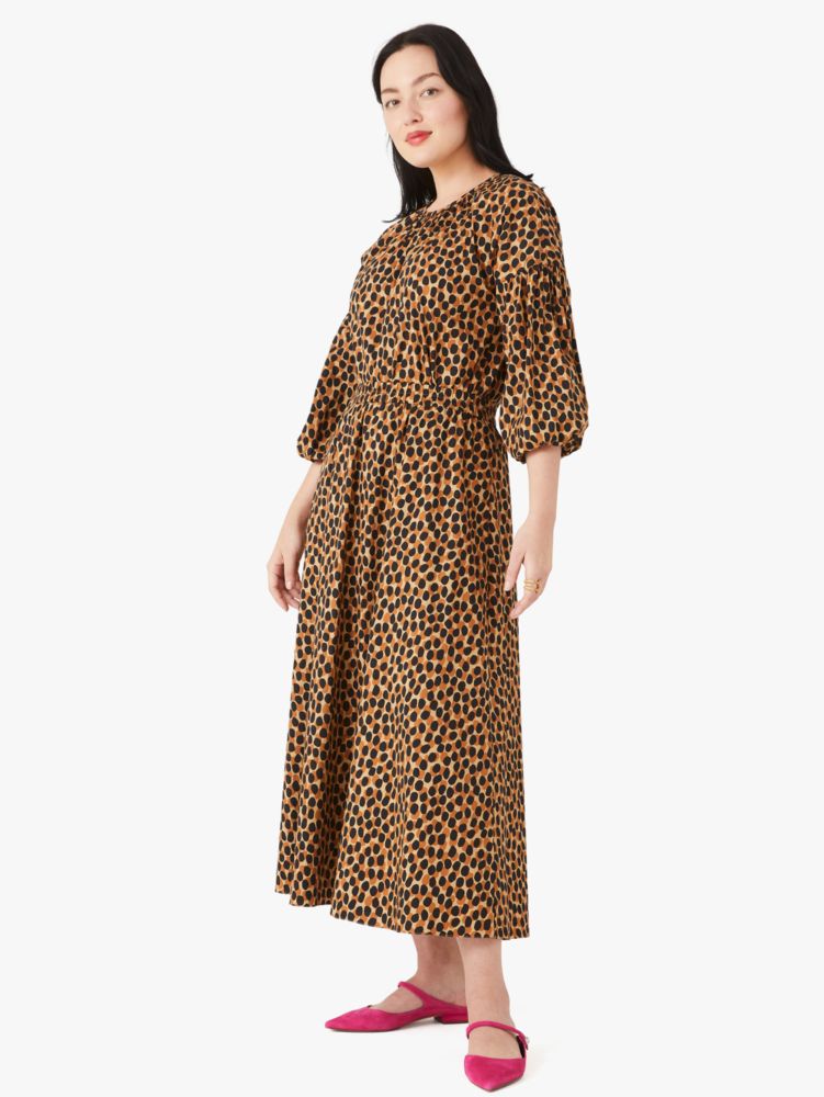 Kate Spade,dotty leopard poplin midi skirt,skirts,
