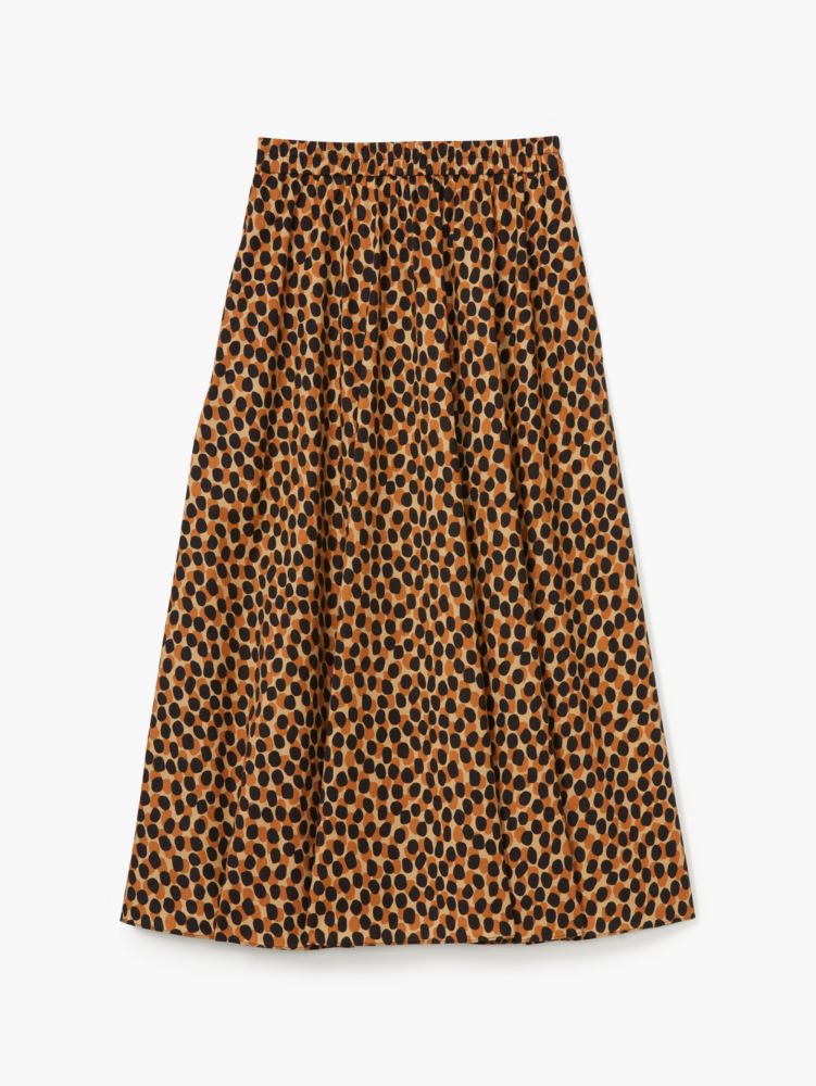 Kate Spade,dotty leopard poplin midi skirt,skirts,