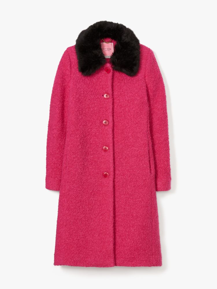 Wool Blend Bouclé Broadway Coat | Kate Spade New York