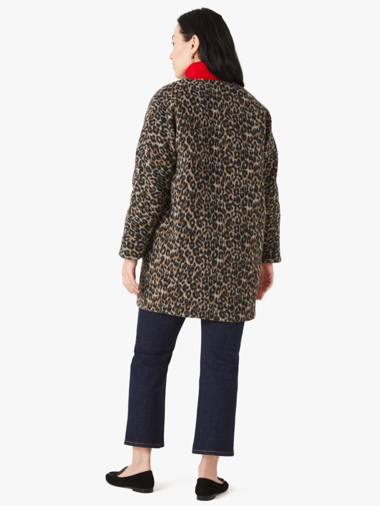 Kate Spade,brushed leopard sugarcoat topper,jackets & coats,60%,