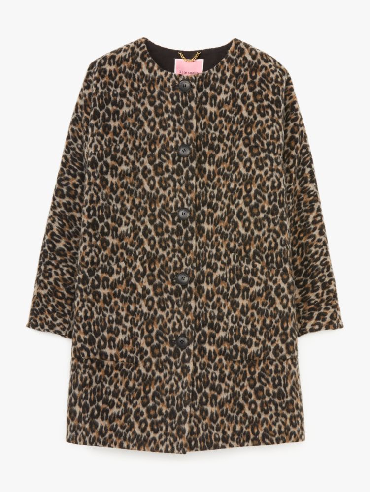Kate Spade,brushed leopard sugarcoat topper,jackets & coats,60%,
