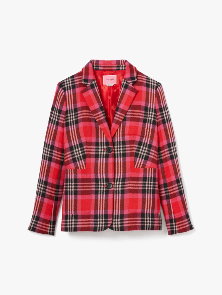 Kate Spade,Foliage Plaid Blazer,