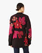 Kate Spade,floral intarsia cardigan,sweaters,Black