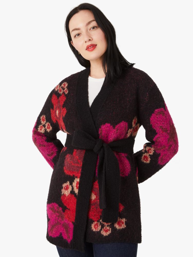 Kate Spade,Floral Intarsia Cardigan,