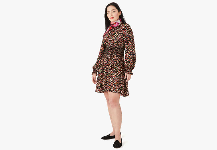 Kate Spade,dotty leopard spin dress,Silt