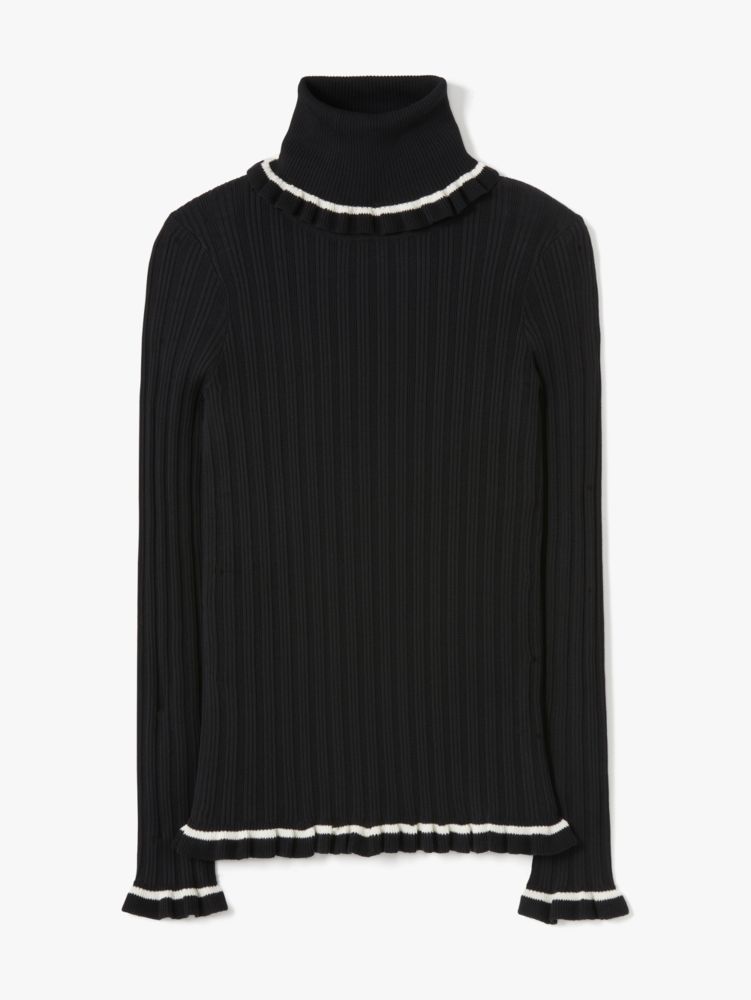 Black ruffle outlet turtleneck