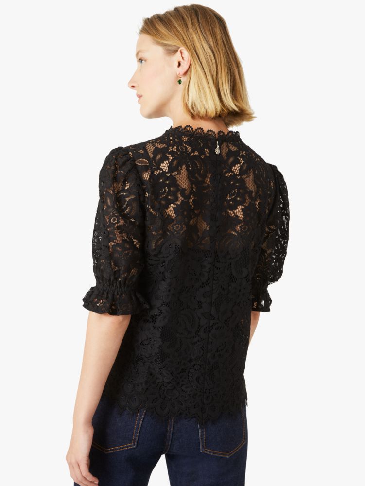 Kate Spade,floral lace top,tops & blouses,