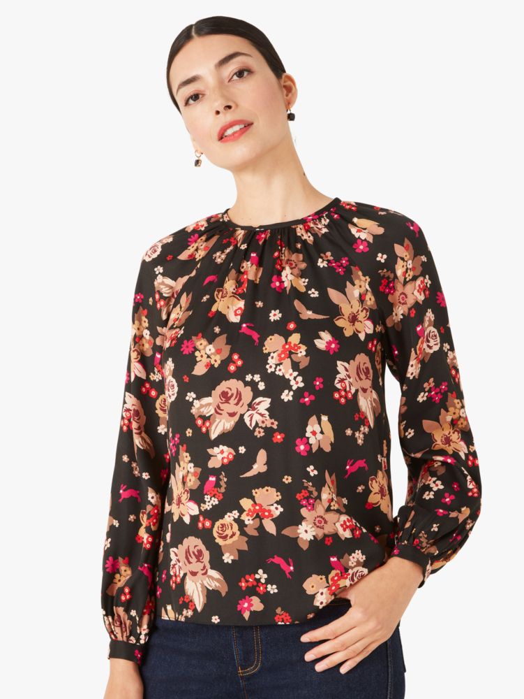 Kate Spade,floral bouquet keyhole top,60%,