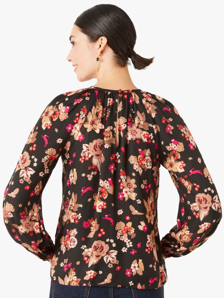 Kate Spade,floral bouquet keyhole top,60%,