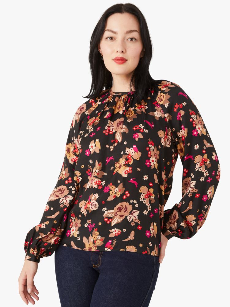 Kate Spade,floral bouquet keyhole top,60%,