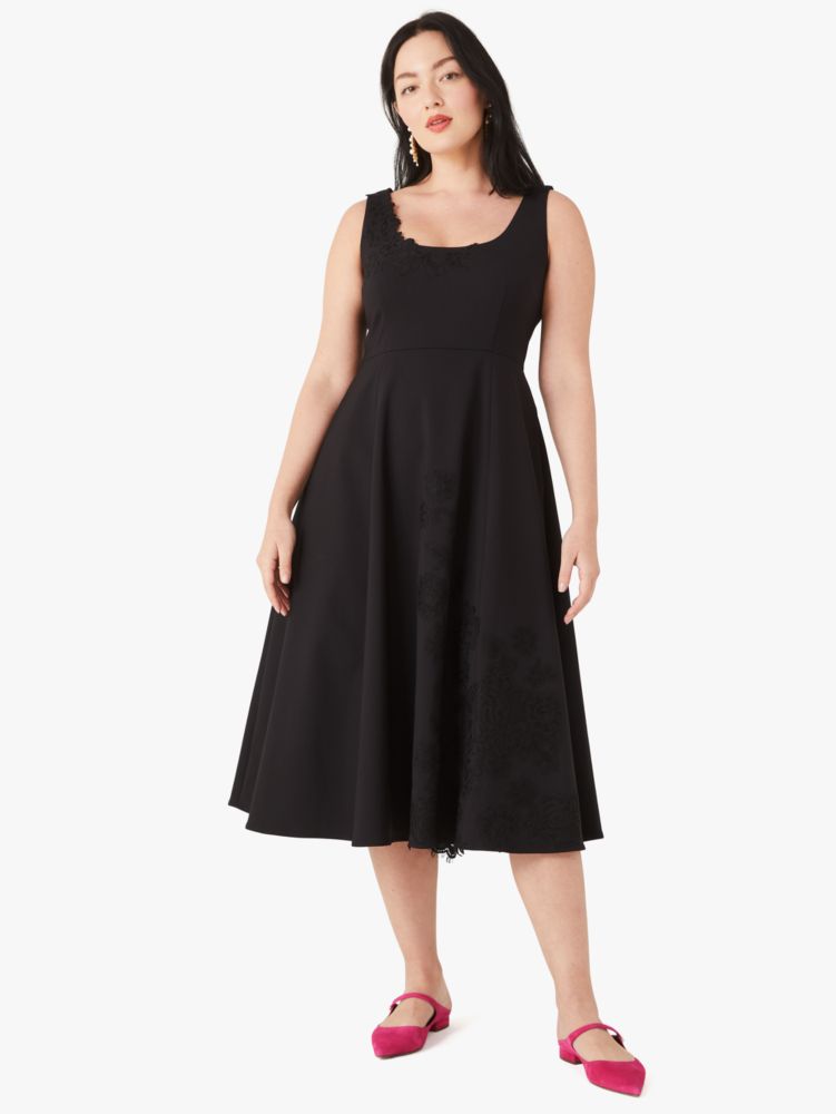 Kate Spade,floral lace appliqué dress,