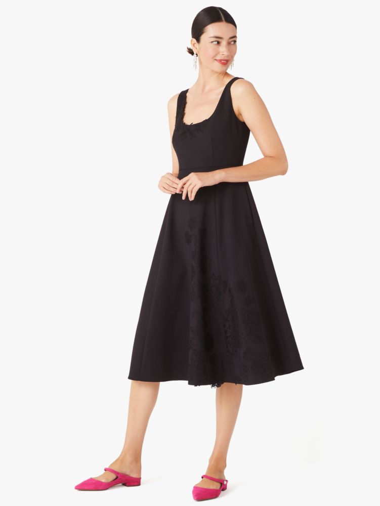 Kate Spade,Floral Lace Appliqué Dress,