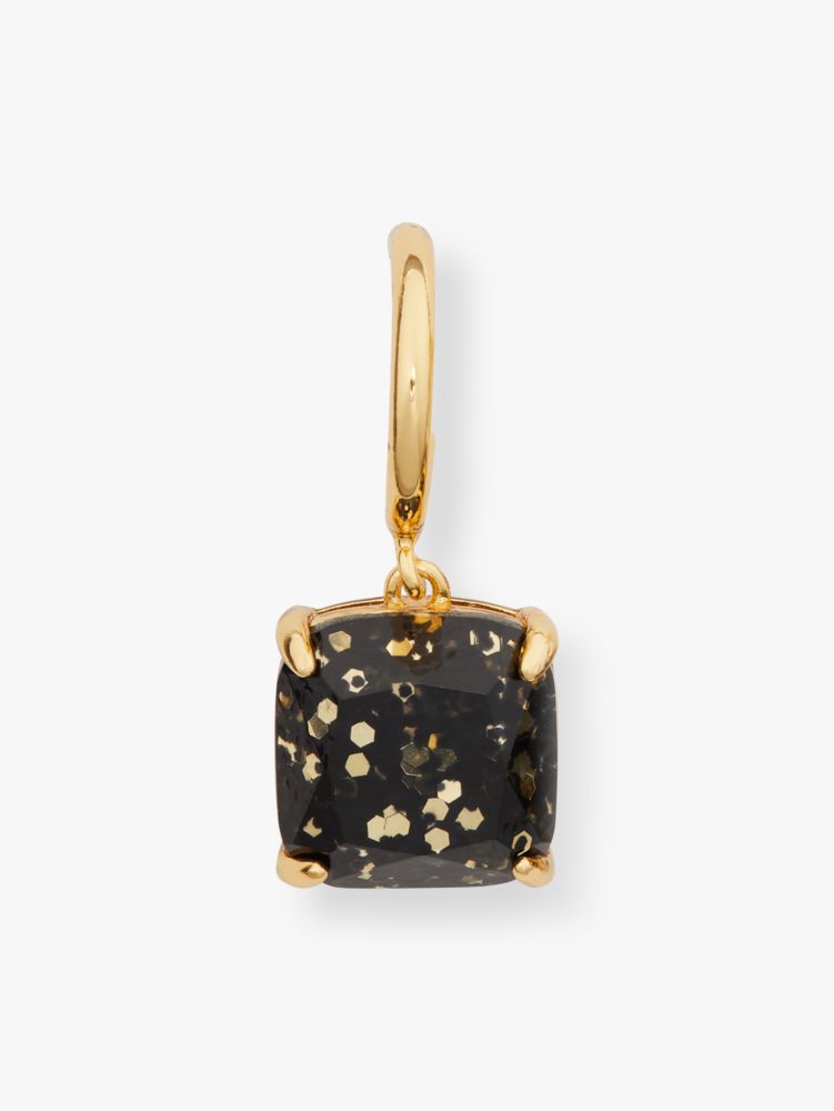 Kate Spade,mini square huggies,earrings,Black Glitter