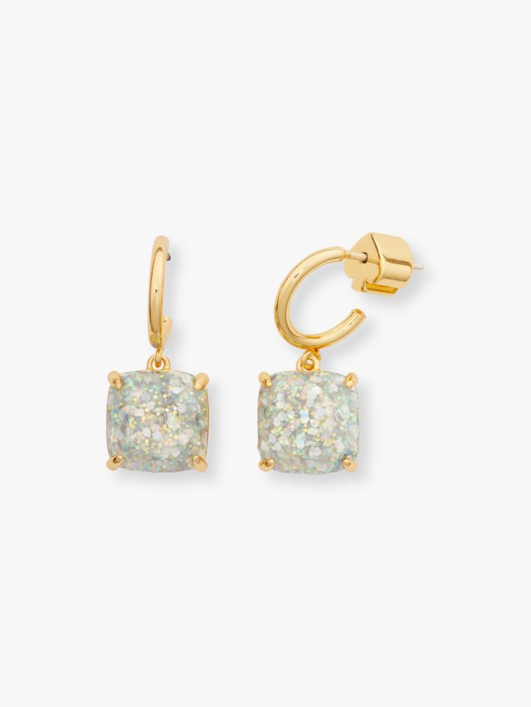 Glitter Monogrammed Teardrop Earrings and Necklace Set