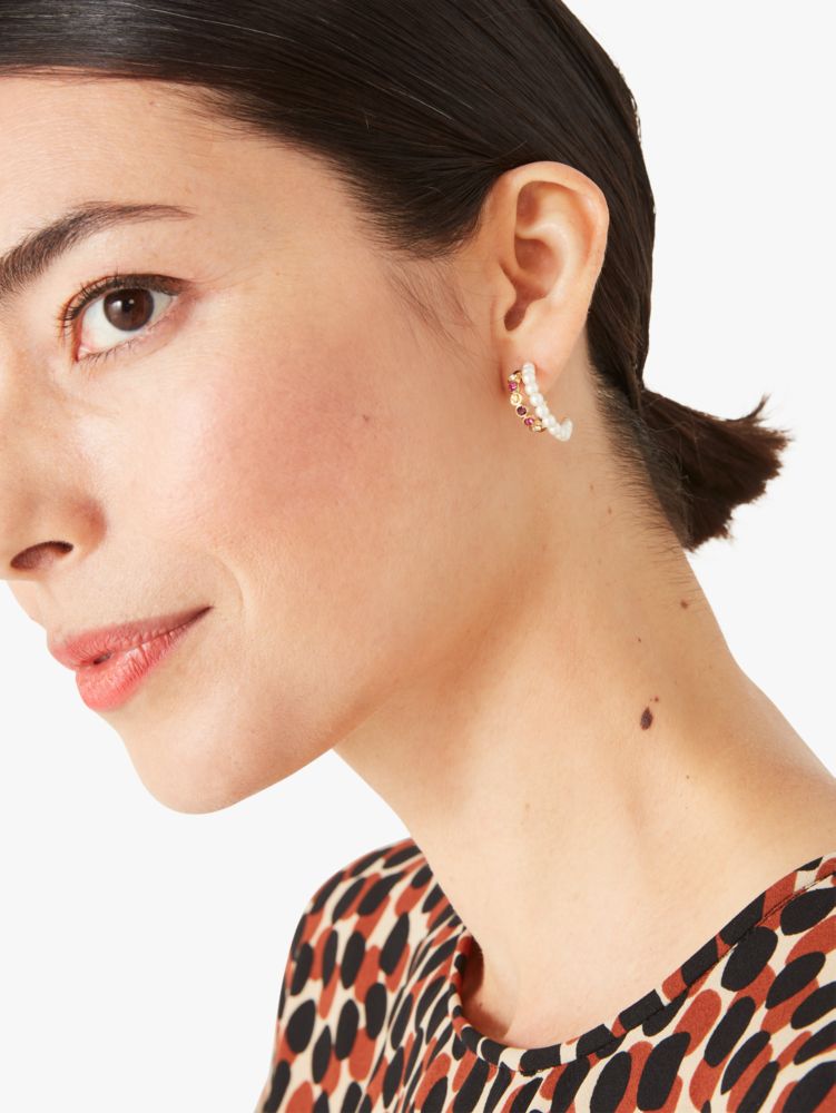 Kate spade double pearl on sale earrings