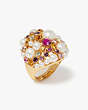 Kate Spade,pearl caviar statement ring,rings,Cream Multi