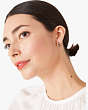 Kate Spade,rare form striped huggies,earrings,Black