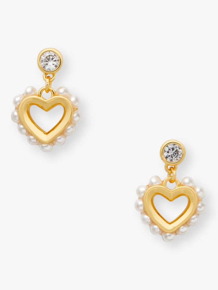 Kate Spade,Shining Spade Pearl Drop Earrings,