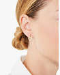Kate Spade,shining spade pearl drop earrings,earrings,Cream