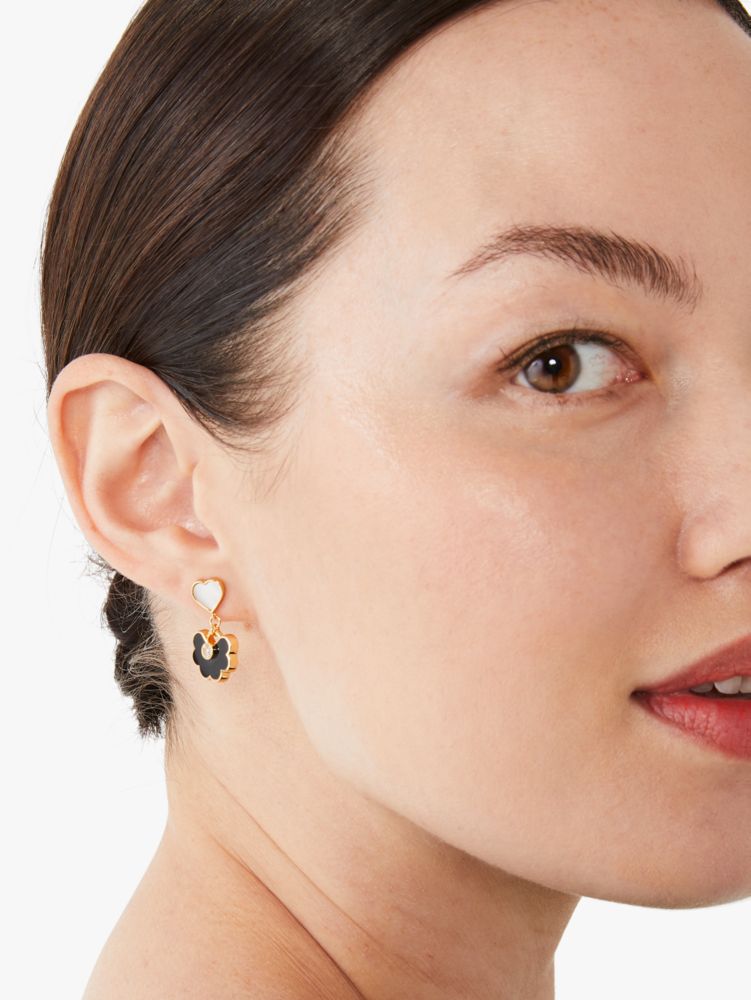 Spade Flower Drop Earrings, , Product