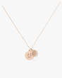 Kate Spade,Wishes Good Luck Pendant,necklaces,Clear/Rose Gold