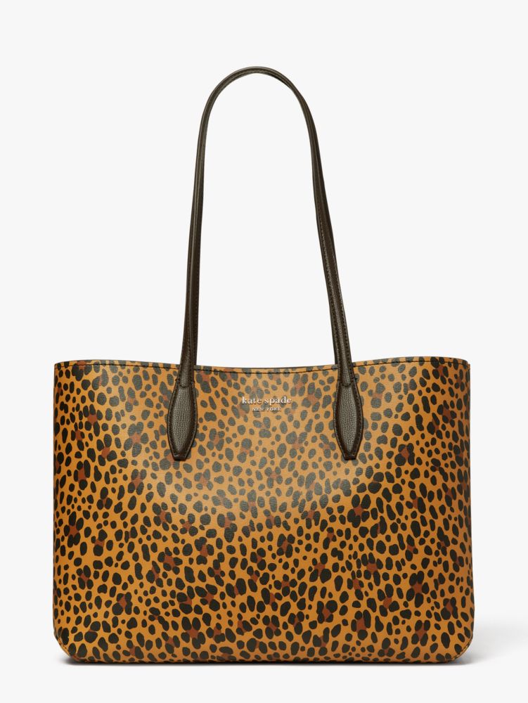 Kate spade leopard tote best sale