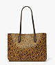 Kate Spade,all day leopard large tote,tote bags,Large,Multi