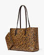 Kate Spade,all day leopard large tote,tote bags,Large,Multi