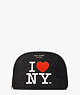 Kate Spade,アイ ラブ ニューヨーク X ケイト スペード ニューヨーク ラージ ドーム コスメティック ケース,財布小物,ﾌﾞﾗｯｸ ﾏﾙﾁ