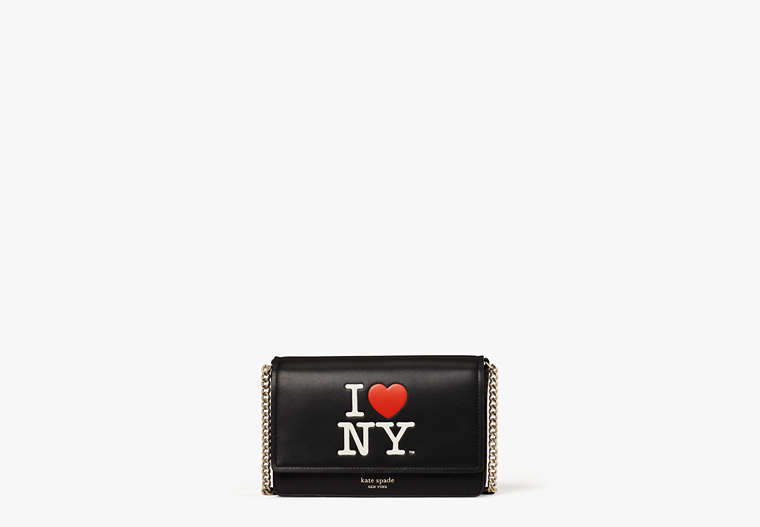 Kate Spade,I Love NY X Kate Spade New York Flap Chain Wallet,crossbody bags,Small,Black Multi