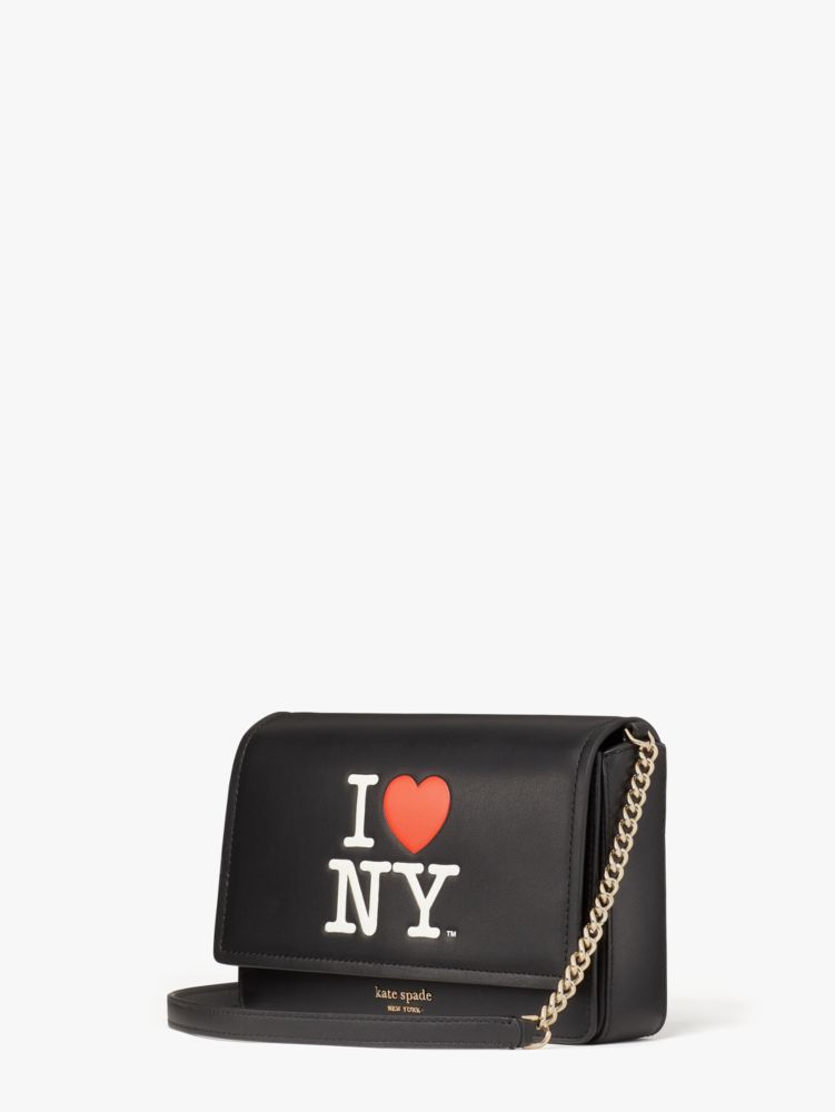 Kate Spade,I Love NY X Kate Spade New York Flap Chain Wallet,crossbody bags,Small,Black Multi