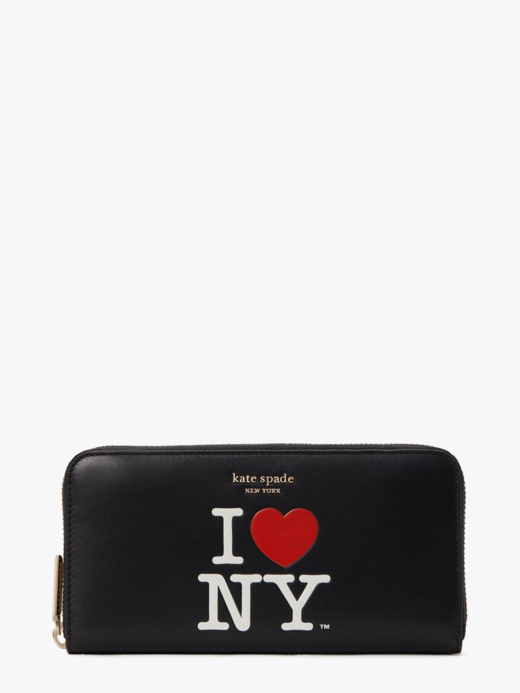 I Love Ny X Kate Spade New York Zip Around Continental Wallet