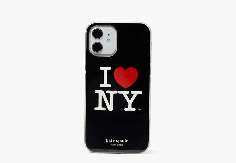 Kate Spade,I Love NY X Kate Spade New York iPhone 12/12 Pro Case,phone cases,Black Multi