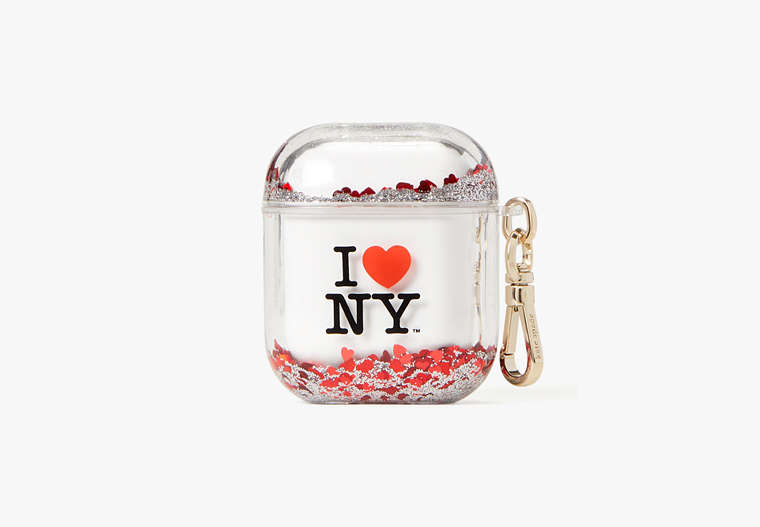 I Love NY X Kate Spade New York Liquid Glitter Airpods Case, , Product