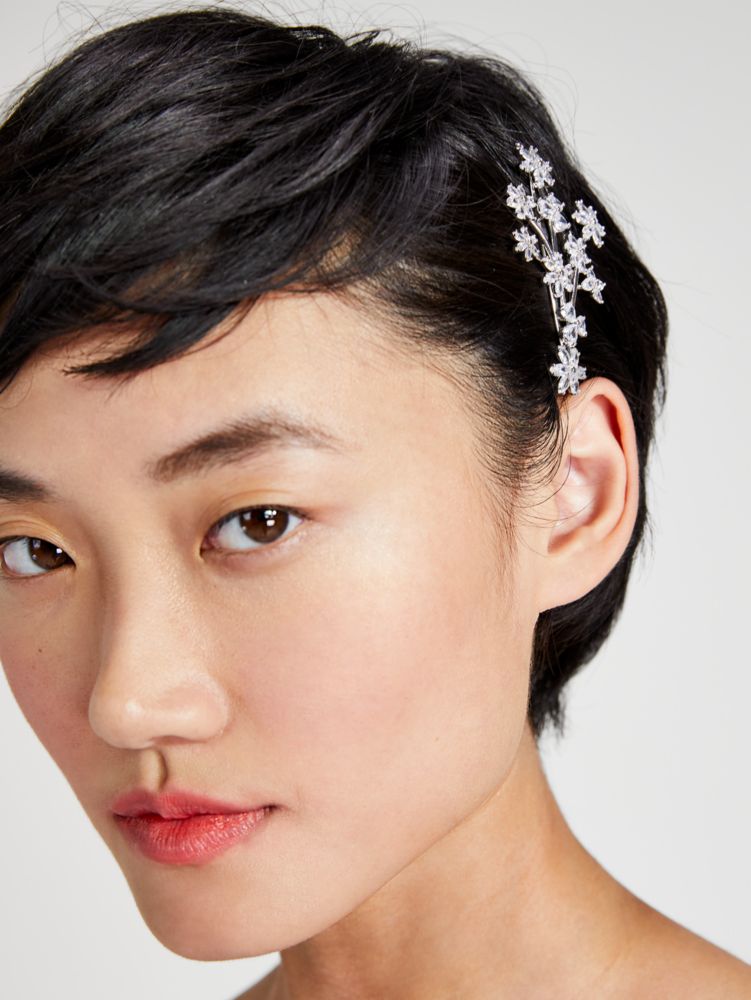 First Bloom Floral Spray Hair Pin, , Product