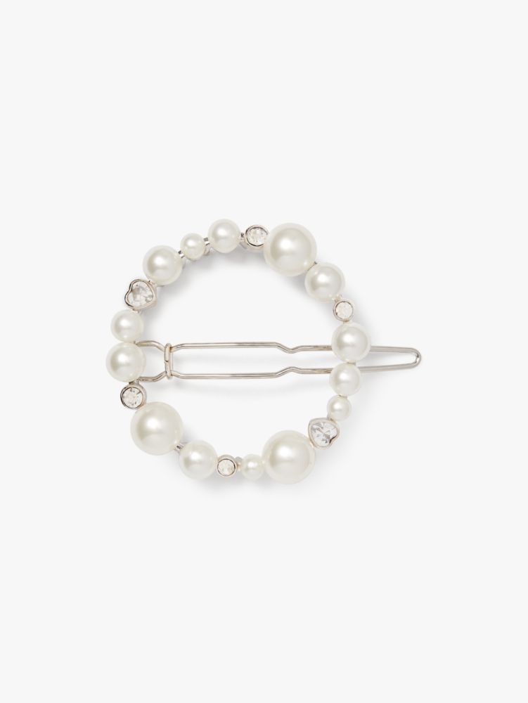 Kate Spade,Pearl Caviar Round Barrette,