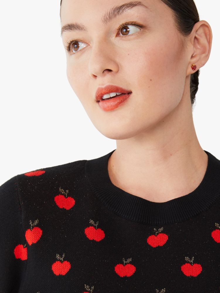 Apple Toss Jacquard Sweater | Kate Spade New York