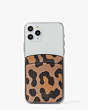 Kate Spade,spencer leopard sticker pocket,Black Multi