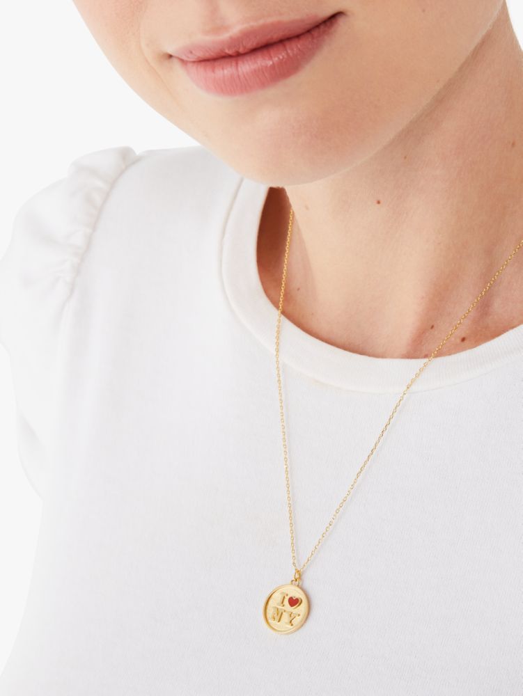 I Love NY X Kate Spade New York Medallion Necklace, , Product