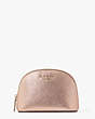 Kate Spade,spencer metallic small dome cosmetic case,cosmetic bags,Rose Gold