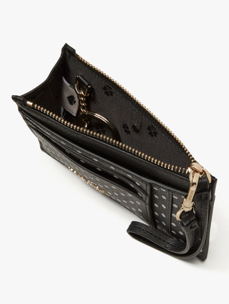 Spencer Metallic Dot Cardholder Wristlet, , Product