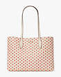 Kate Spade,all day hearts large tote,tote bags,Large,Milk Glass Multi
