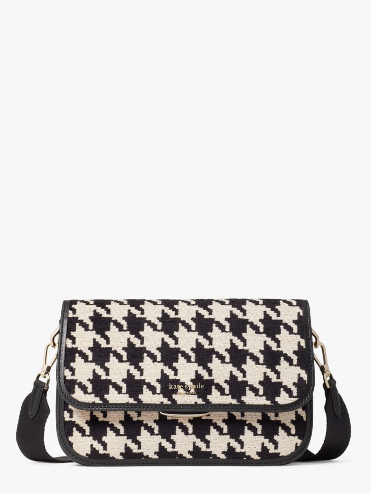 Kate Spade,buddie houndstooth medium shoulder bag,shoulder bags,Medium,