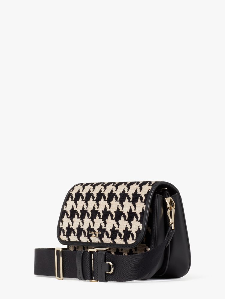 Kate Spade,buddie houndstooth medium shoulder bag,shoulder bags,Medium,