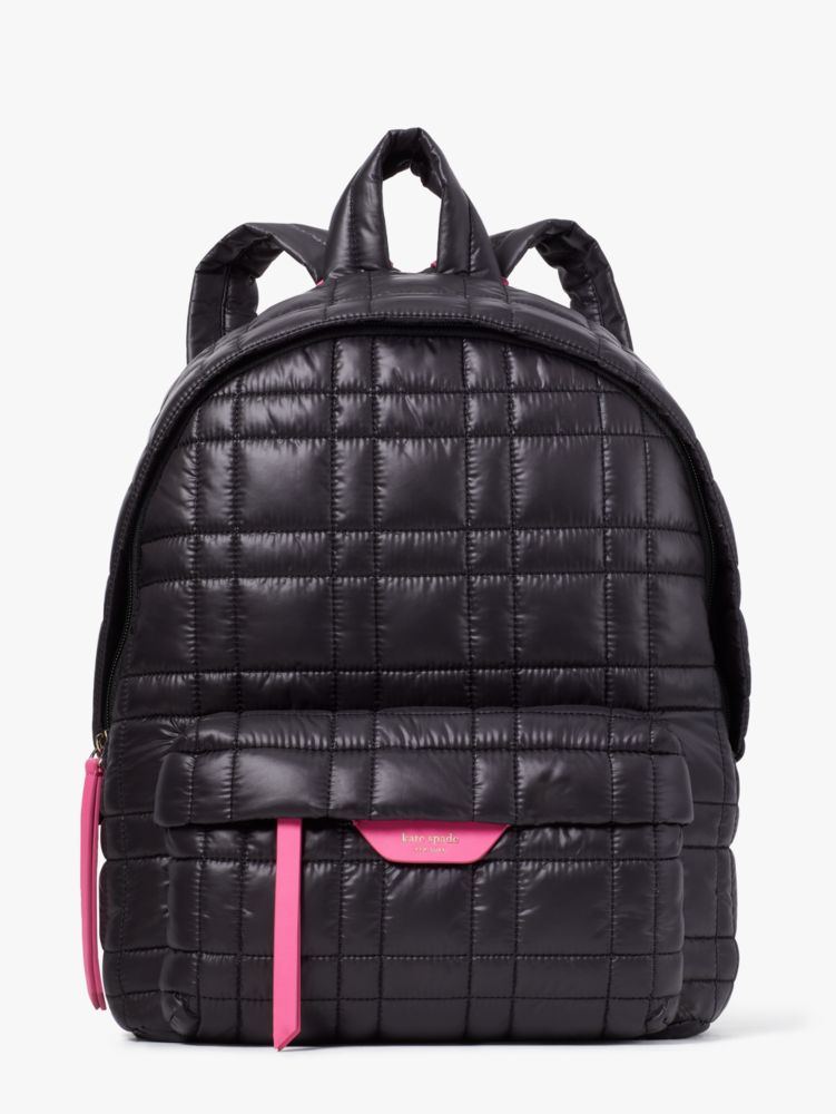 Kate spade hotsell black quilted backpack