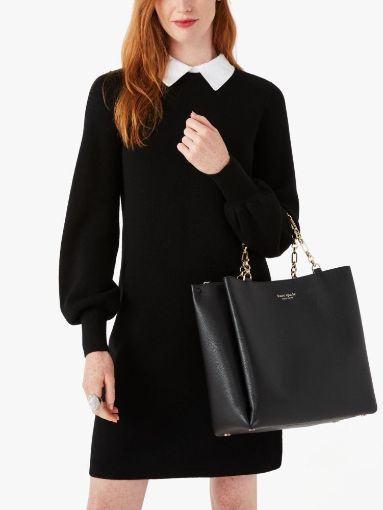 Kate Spade,carlyle large tote,tote bags,Large,Black