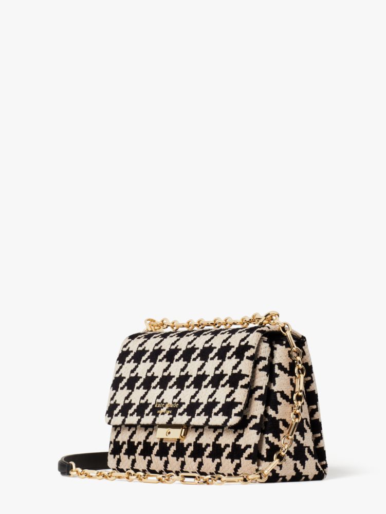 Kate Spade,Carlyle Houndstooth Medium Shoulder Bag,