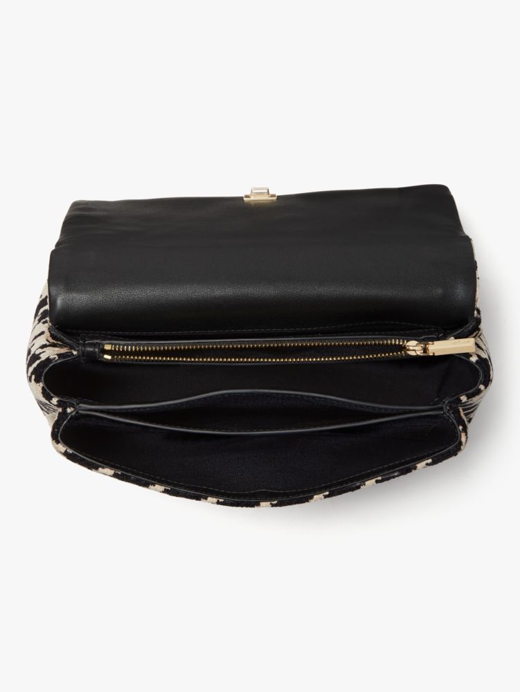 Kate Spade,Carlyle Houndstooth Medium Shoulder Bag,